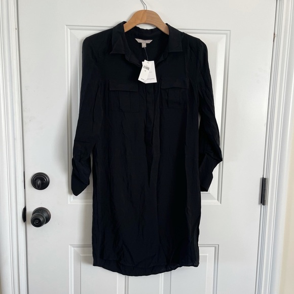 NWT banana Republic black shirt dress - Picture 1 of 6